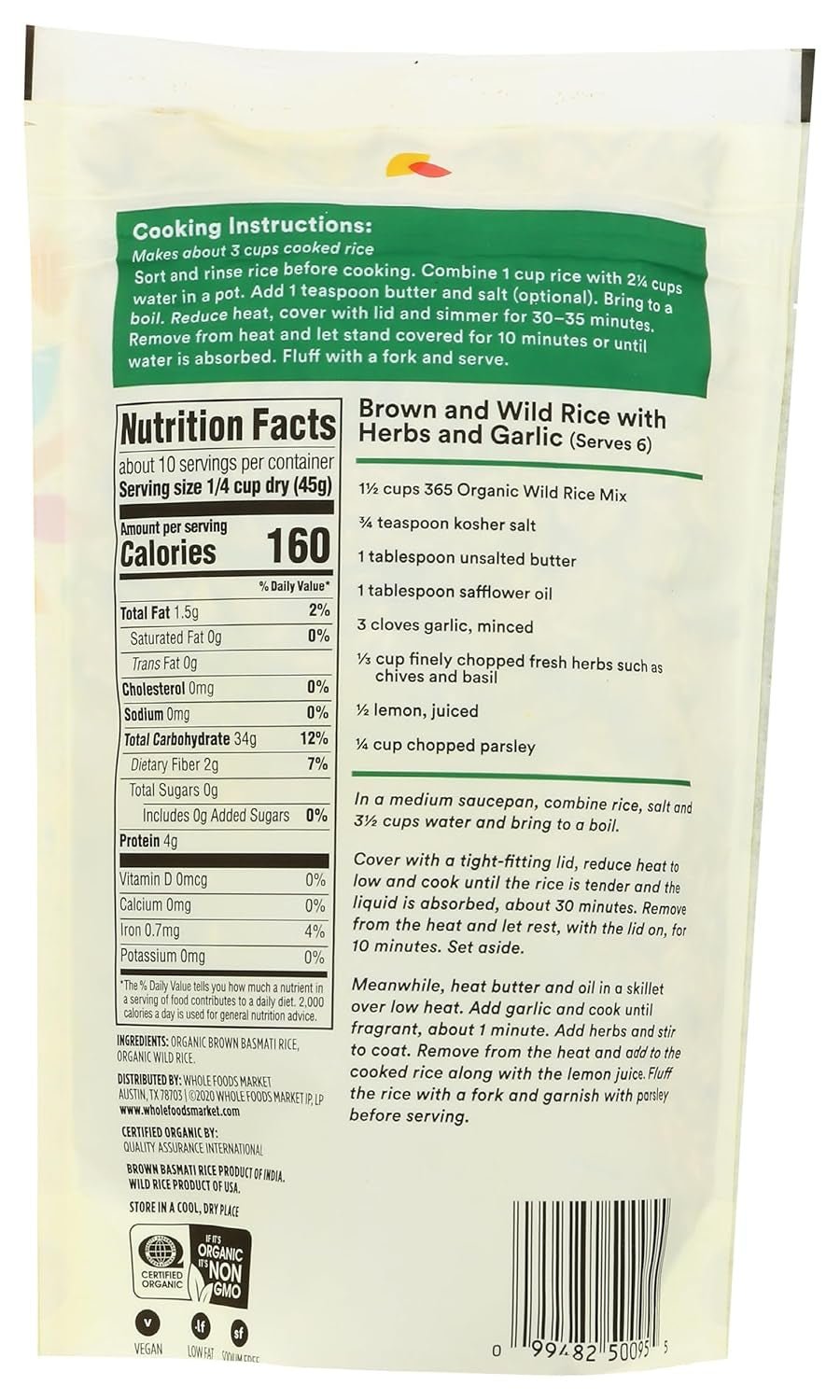 , Rice Wild Mix Organic, 16 Ounce - WORLD TIME VISITS