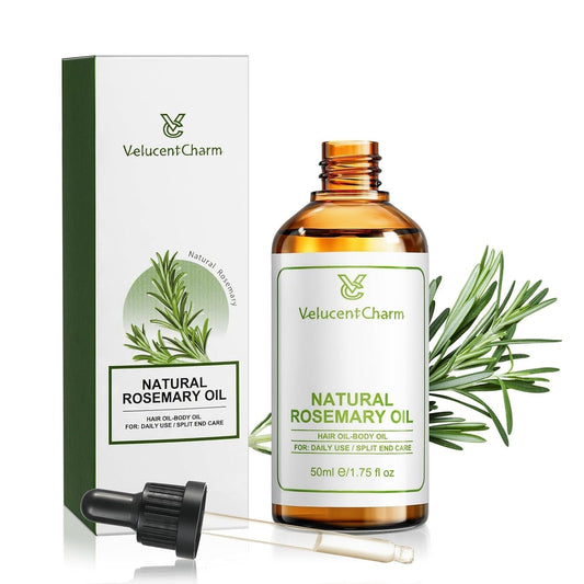 Rosemary Organic Hair Growth Oil for All Hair Types with Jojoba and Sweet Almond Oil, Rosemary Essential Oil for Hair and Skin Care, 1.75 Fl Oz - WORLD TIME VISITS
