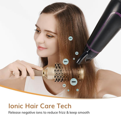 Round Brush for Blow Drying, Nano Thermal Ceramic & Ionic Tech Hair Brush with Boar Bristles, Professional round Barrel Brush for Styling, Curling & Straightening by  (2.9 Inch, Barrel 1.7 Inch)