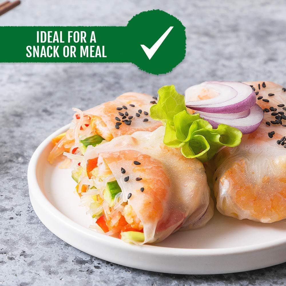 [Round] White Rice Paper Wraps 3 Pack | Perfect for Fresh Spring Rolls & Dumplings | Non - Gmo, Gluten - Free, Vegan & Paleo | Kosher for Passover Kitniyot - WORLD TIME VISITS