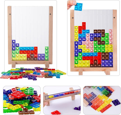 Russian Blocks Puzzle,3D Transparent Brain Teaser Toys, 3D Puzzles, Montessori Toys for 3 4 5 6 7 8 9 10 Year Old Boys Girls Kids - WORLD TIME VISITS