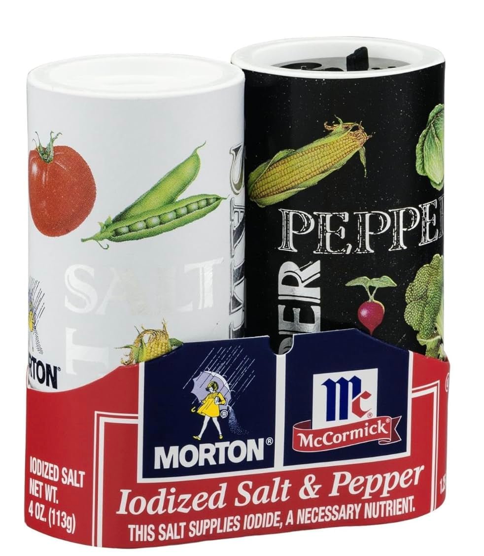 'S 4 Oz. Salt and Mccormick 1.25 Oz. Pepper Shakers 2 Bundles - WORLD TIME VISITS