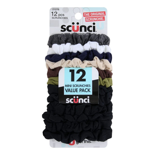 Scrunchies, Assorted Colors (12 - Count, Assorted Neutral) - WORLD TIME VISITS