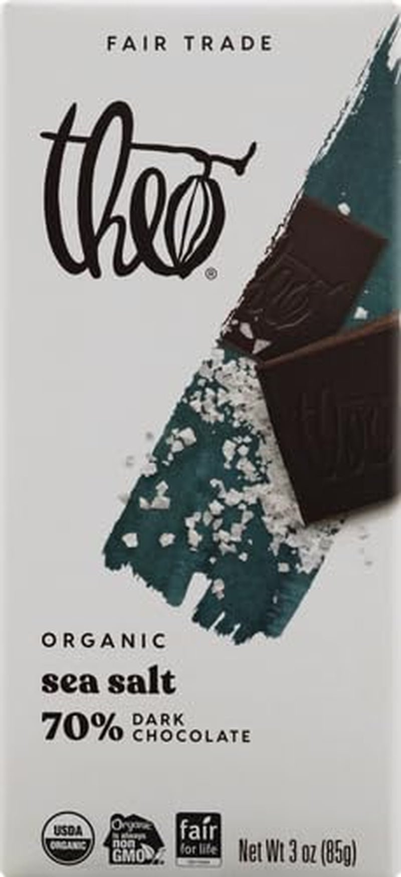 Sea Salt Organic Dark Chocolate Bar, 70% Cacao, 1 Bar | Vegan, Fair Trade - WORLD TIME VISITS
