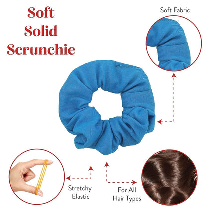 Set of 2 Solid Scrunchies (Blue)