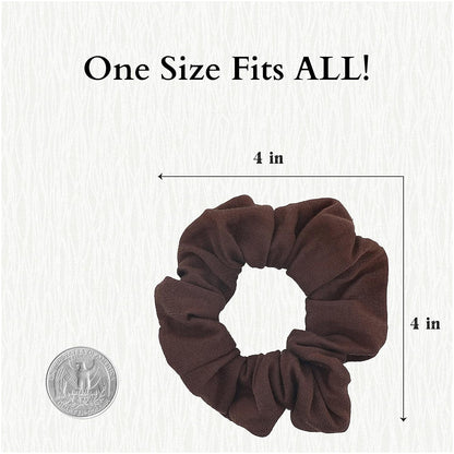 Set of 2 Solid Scrunchies (Brown)