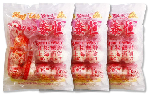 Shanghai Yeast Balls - Chinese Rice Wine Starter 4 Oz (3 Packs) - WORLD TIME VISITS