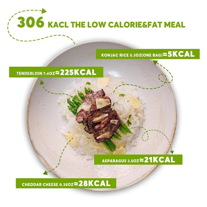 Shirataki Konjac Keto Rice: Gluten Free Plant Based Low Carbs Vegan Fat Free Noodle Rice - 8 Pack inside 53.61 OZ