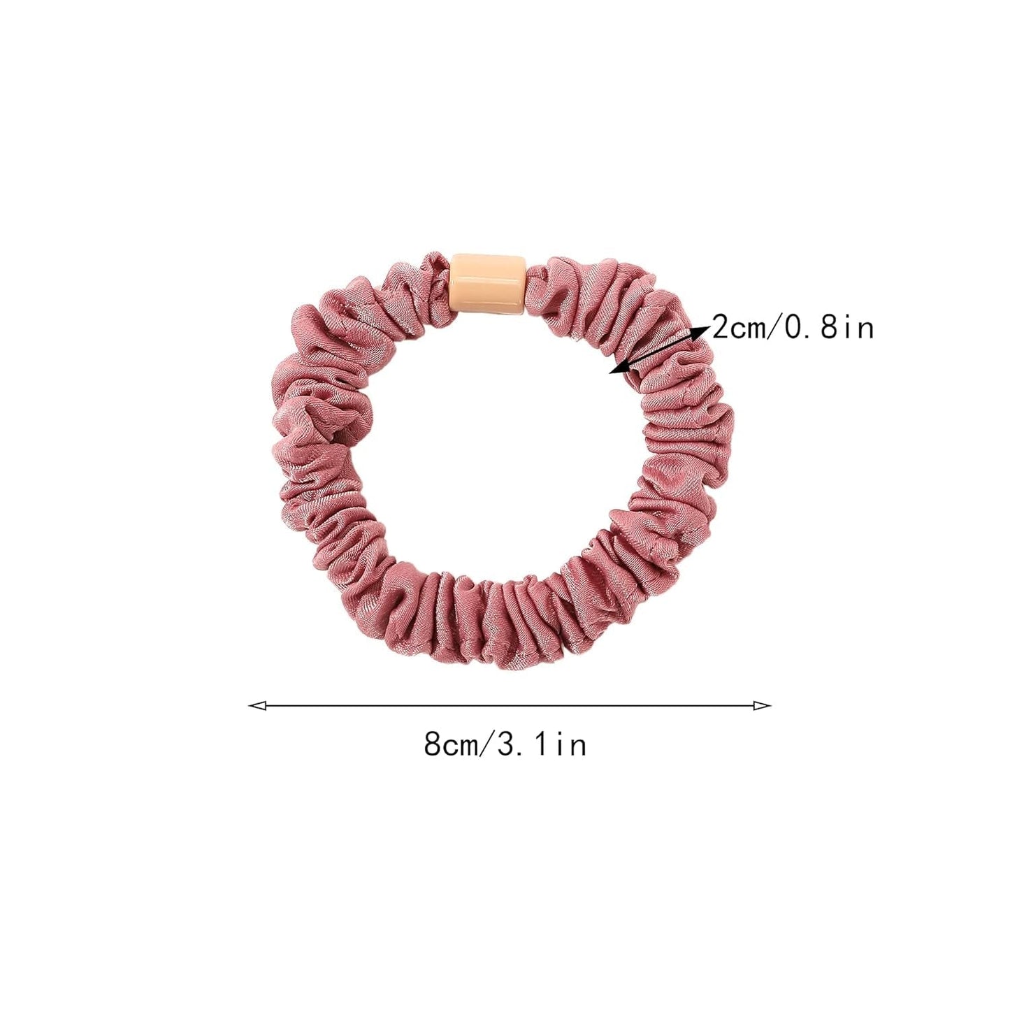 Silk Hair Ties Satin Scrunchies - Small Mini Scrunchy for Women Thick Hair Accessories Cute Soft No Slip Hair Elastics Ponytail Holder for Curly Hair No Damage Hairties Gift for Girl