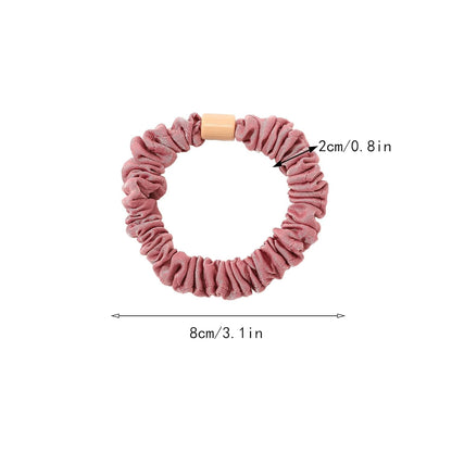 Silk Hair Ties Satin Scrunchies - Small Mini Scrunchy for Women Thick Hair Accessories Cute Soft No Slip Hair Elastics Ponytail Holder for Curly Hair No Damage Hairties Gift for Girl