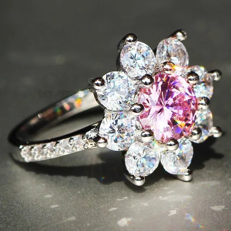 Silver Natural Gemstones Aquamarine Ring Wedding Birthstone Bride Engagement Crossing Brand Ring Jewelry Size 6 7 8 9 10