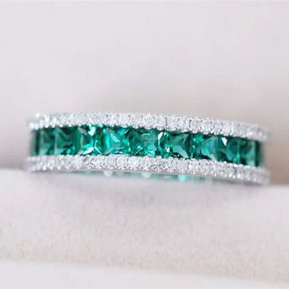 Silver Natural Ruby Gemstones Birthstone Bride Wedding Engagement Strange Ring Size 6 7 8 9 10