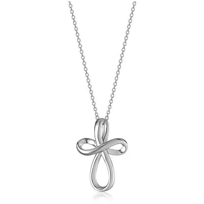 Simple Style Cross Pendant Necklace for Women Romantic Wedding Party Infinity Necklace Jewelry