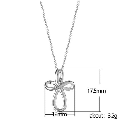 Simple Style Cross Pendant Necklace for Women Romantic Wedding Party Infinity Necklace Jewelry