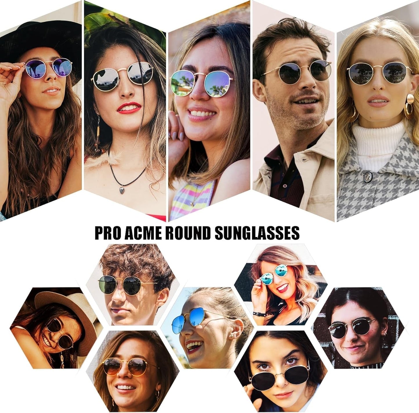 Small round Metal Polarized Sunglasses for Women Retro Designer Style