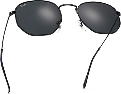Small Square Sunglasses for Women Men 100% Real Glass Lens Hexagonal Frame