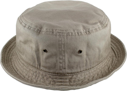 Solid Color 100% Cotton Bucket Hat for Women and Men Packable Travel Summer Beach Hat