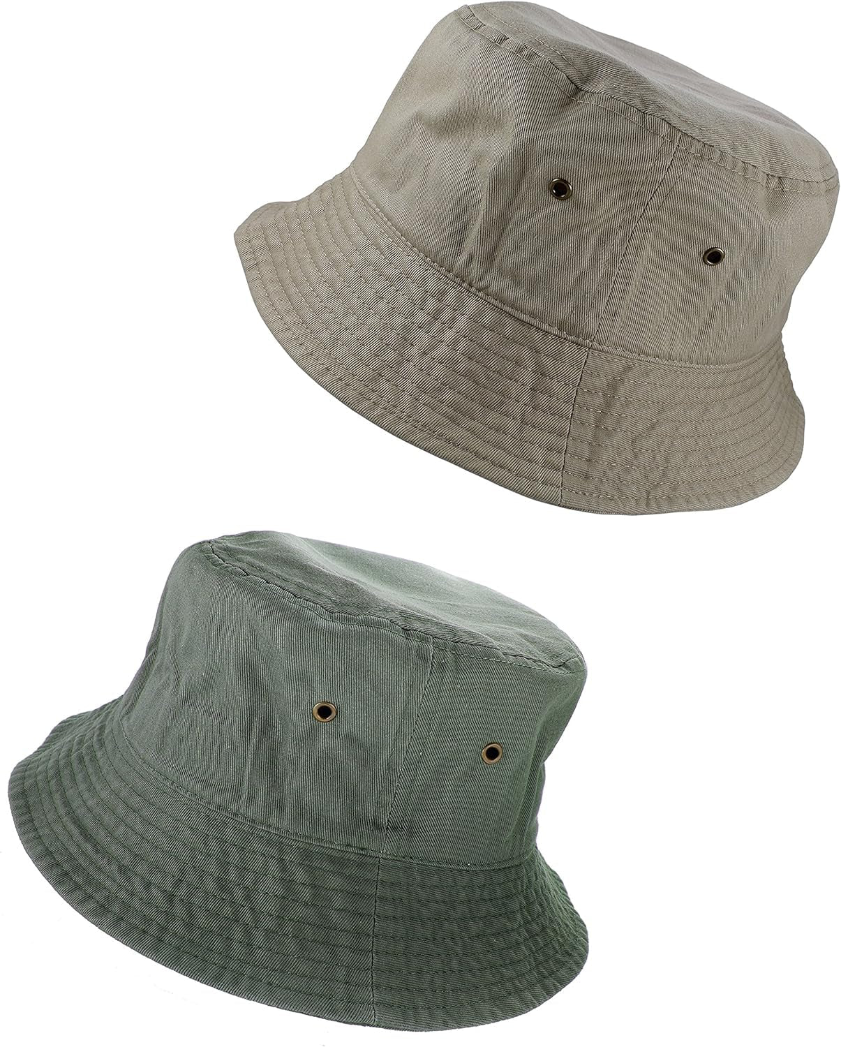 Solid Color 100% Cotton Bucket Hat for Women and Men Packable Travel Summer Beach Hat - WORLD TIME VISITS