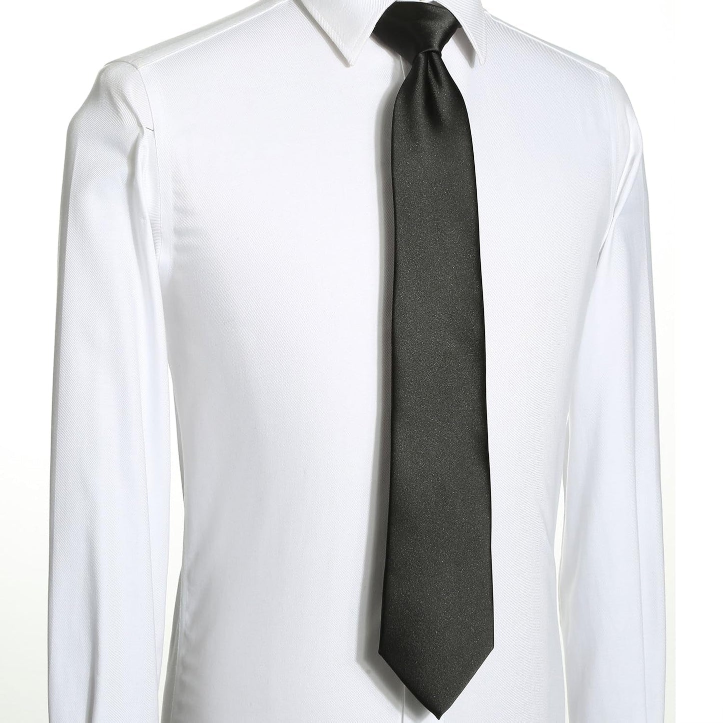 Solid Satin Tie Pure Color Necktie Mens Ties + Gift Box