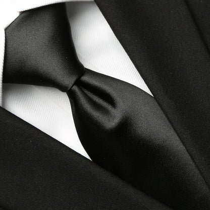 Solid Satin Tie Pure Color Necktie Mens Ties + Gift Box
