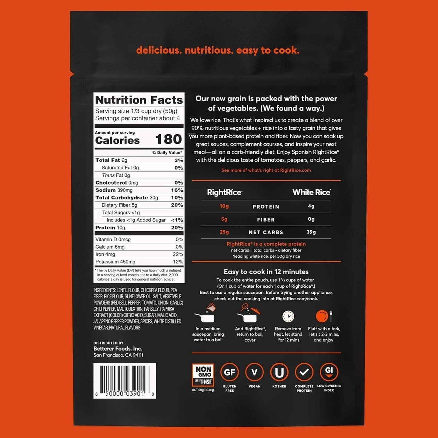 ' - Spanish (7Oz. Pack of 1) - Made from Vegetables - High Protein, Vegan, Non GMO, Gluten Free - WORLD TIME VISITS
