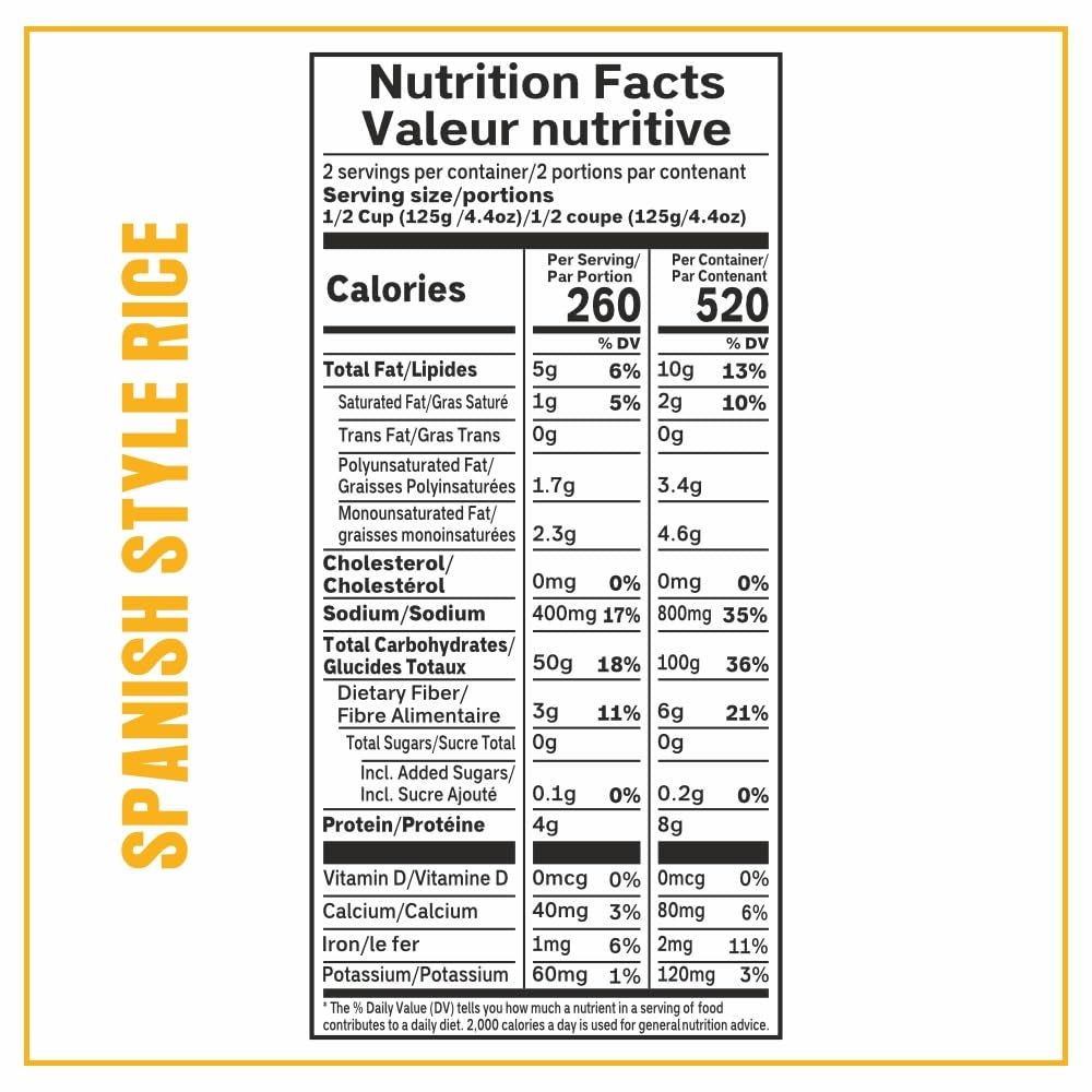 Spanish Rice Pack of 6, 8.8 Ounce, Ready to Eat in 90 Sec | 100% Natural Ingredients | Precooked Rice | Ready Rice | Family Meals Ready to Eat | Microwavable | Side Dish