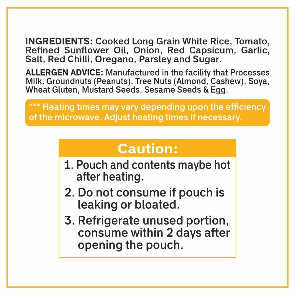 Spanish Rice Pack of 6, 8.8 Ounce, Ready to Eat in 90 Sec | 100% Natural Ingredients | Precooked Rice | Ready Rice | Family Meals Ready to Eat | Microwavable | Side Dish