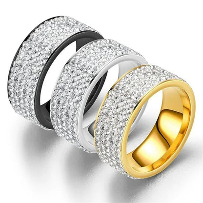 Sparkling 925 Solid Sterling Silver White Sapphire Diamond Wedding Band Rings Engagement Anniversary Party Jewelry Size 5 - 12 - WORLD TIME VISITS