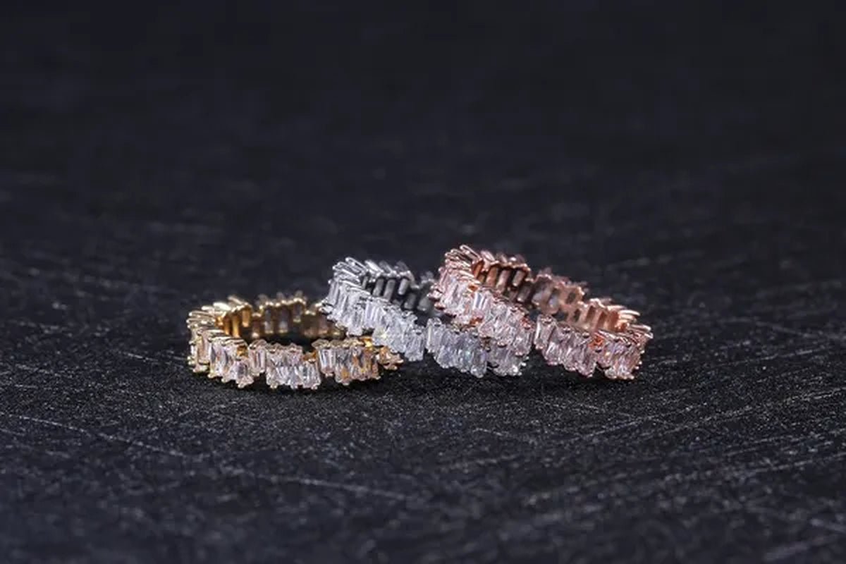 Sparkling 925 Sterling Silver and Gold Natural Gemstone White Sapphire Ring Women Party Anniversary Fine Jewelry - WORLD TIME VISITS