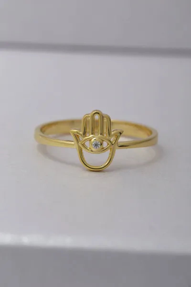Special Design Hamsa Ring, 925 Sterling Silver Hamsa Ring, Fatima Hand Ring, Handmade Silver Hamsa Ring, Delicate Silver Ring, Silver Ring, Delicate Silver Ring, Religious Ring, (White, Rose and Gold), Valentine'S Day Gift, Christmas Gift, Mothers Gift