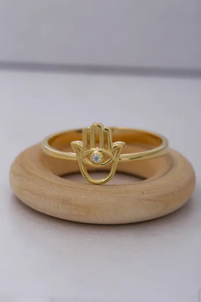 Special Design Hamsa Ring, 925 Sterling Silver Hamsa Ring, Fatima Hand Ring, Handmade Silver Hamsa Ring, Delicate Silver Ring, Silver Ring, Delicate Silver Ring, Religious Ring, (White, Rose and Gold), Valentine'S Day Gift, Christmas Gift, Mothers Gift