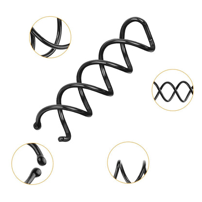 Spiral Twist Hair Pins (10-Pack) – Durable Non-Scratch Corkscrew Design for Effortless Bun Hairstyles – (Black)