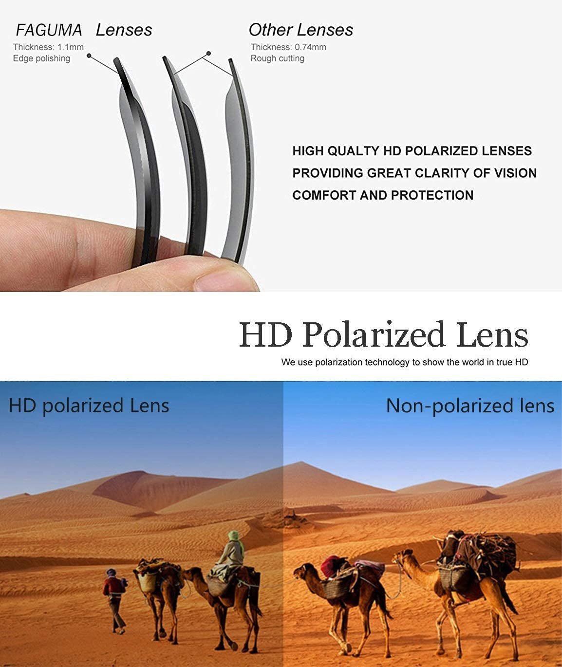 Sports Polarized Sunglasses for Men Cycling Driving Fishing UV400 Protection