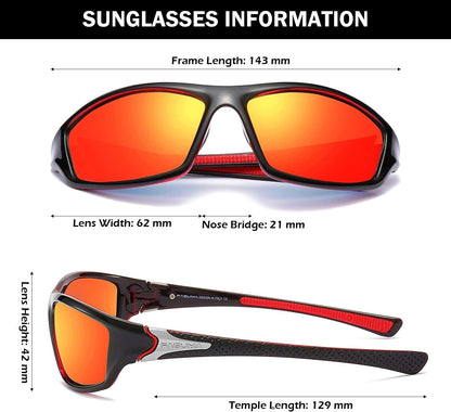 Sports Polarized Sunglasses for Men Cycling Driving Fishing UV400 Protection
