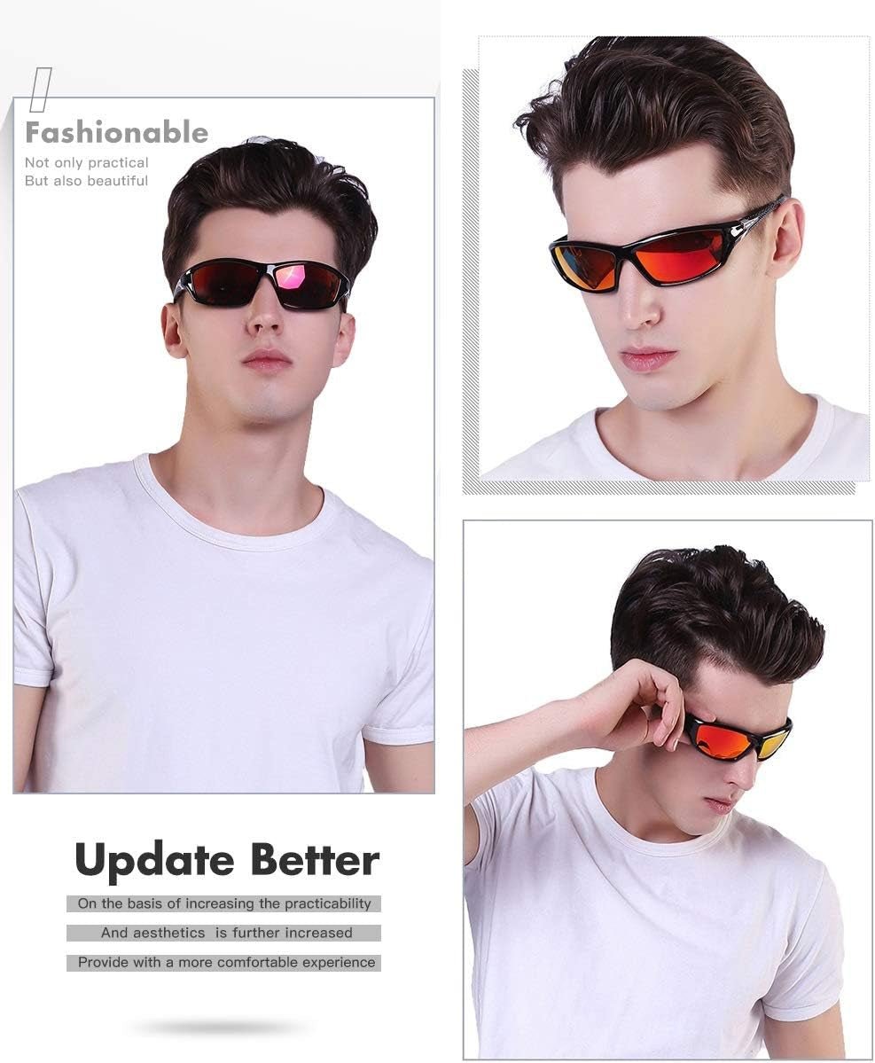 Sports Polarized Sunglasses for Men Cycling Driving Fishing UV400 Protection