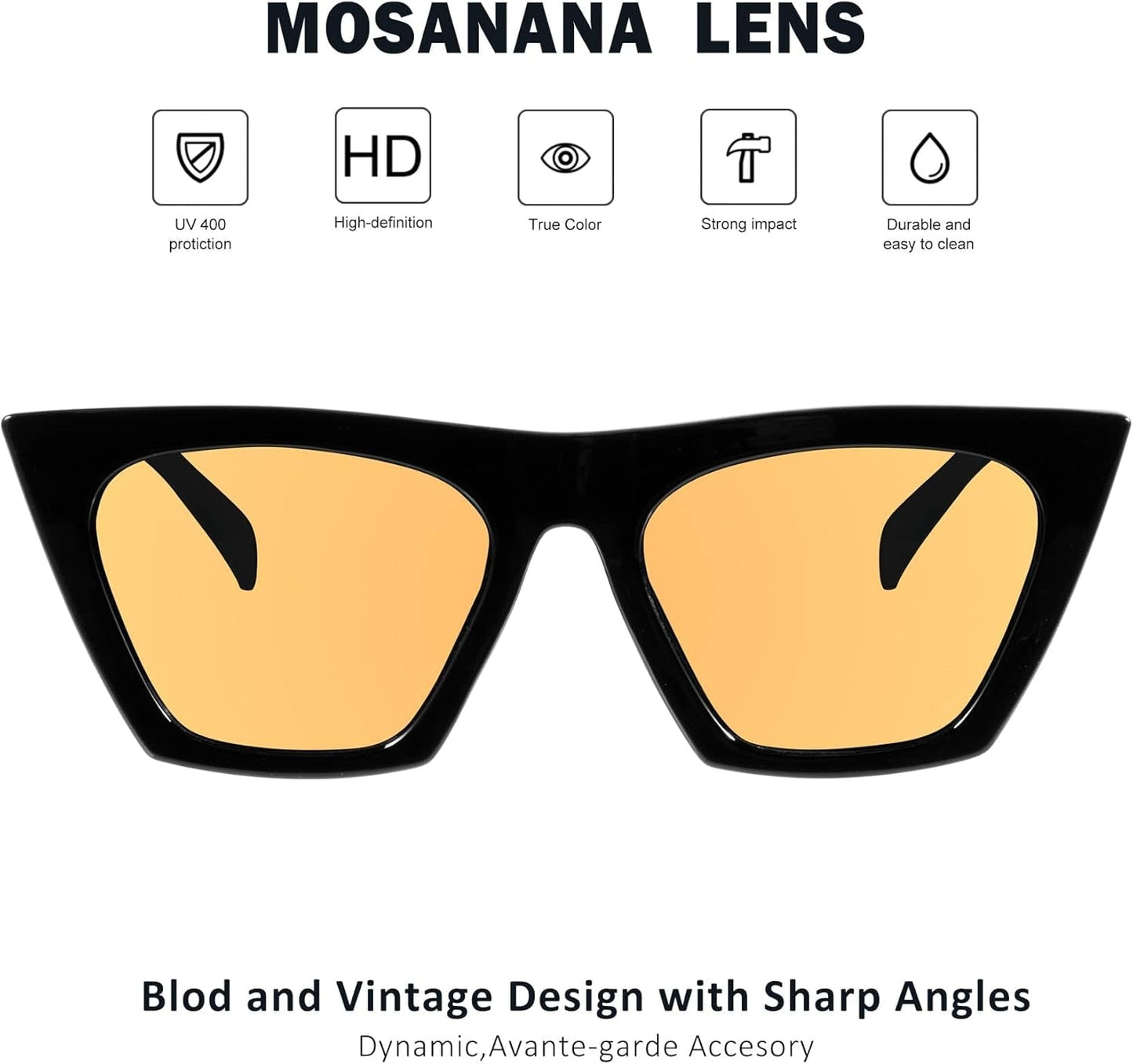 Square Cat Eye Sunglasses for Women Trendy Style Model-Shine