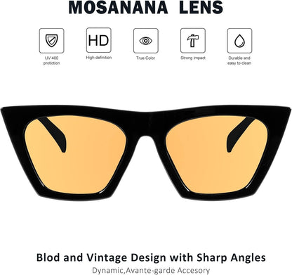 Square Cat Eye Sunglasses for Women Trendy Style Model-Shine