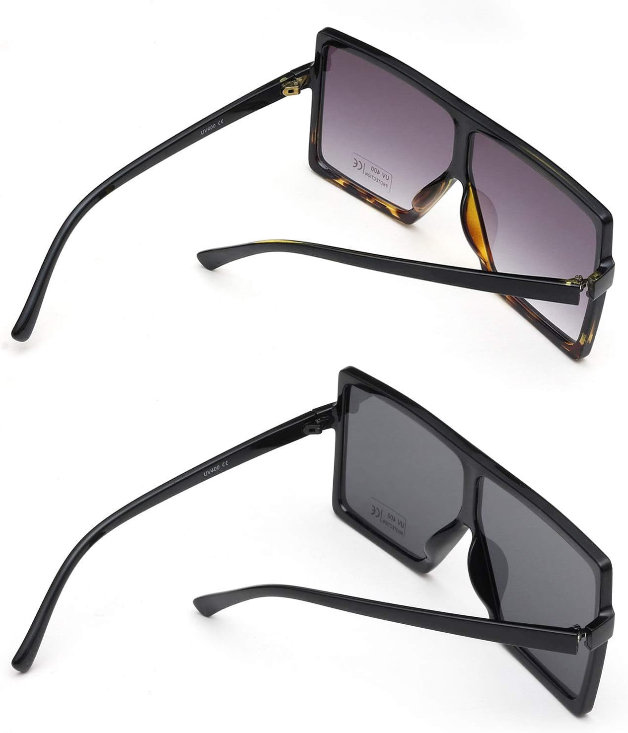 Square Oversized Sunglasses for Women Men Flat Top Fashion Shades