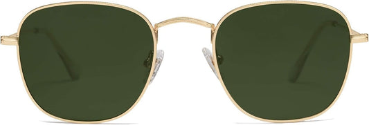 Square Polarized Sunglasses for Men Women Classic Vintage Retro Style - WORLD TIME VISITS
