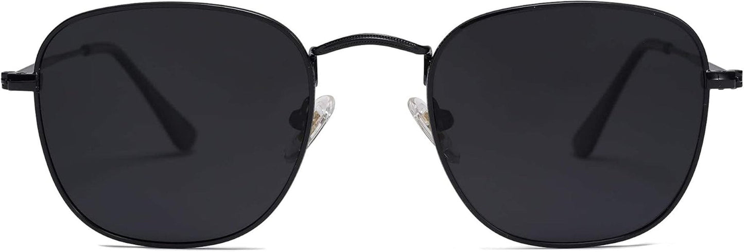 Square Polarized Sunglasses for Men Women Classic Vintage Retro Style - WORLD TIME VISITS