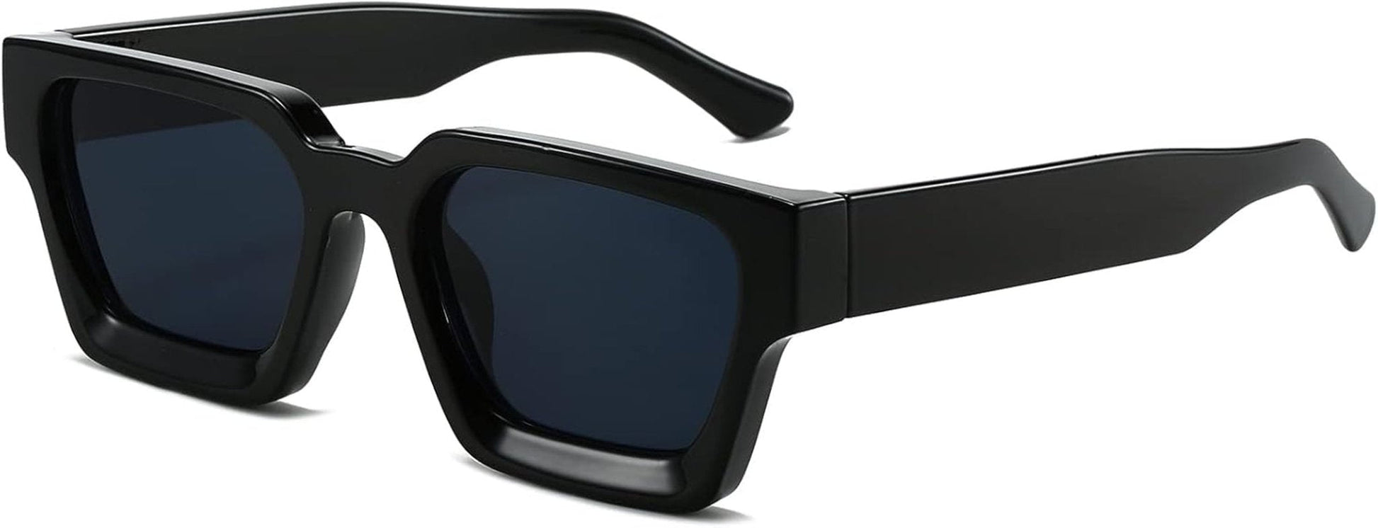 Square Sunglasses for Women Men Square Thick Frame Sun Glasses Simple Designer Style Shades - WORLD TIME VISITS