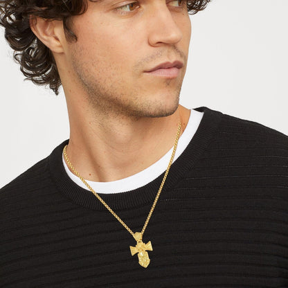 St Michael/St Christopher Necklace S925 Sterling Silver Archangel Saint Michael Protect US Pendant Jewelry Graduation Gifts for Women Men