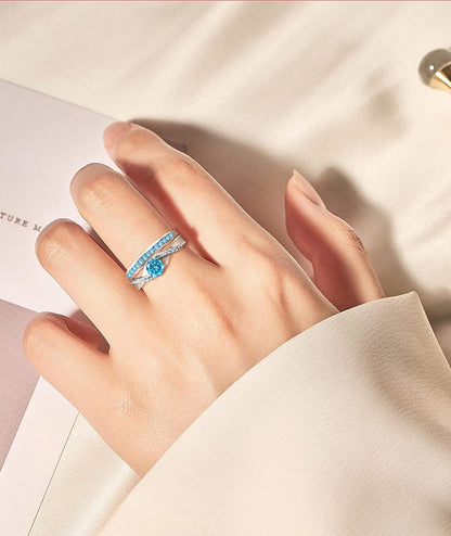 Stackable Rings 925 Sterling Silver Halo Birthstone Eternity Bands Jewelry for Women