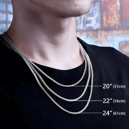 Stacked Jewelry 1Mm Snake Chain Gold Plated 925 Sterling Silver Necklace for Women