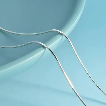 Stacked Jewelry 1Mm Snake Chain Gold Plated 925 Sterling Silver Necklace for Women