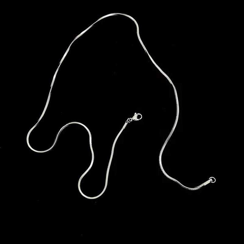 Stacked Jewelry 1Mm Snake Chain Gold Plated 925 Sterling Silver Necklace for Women