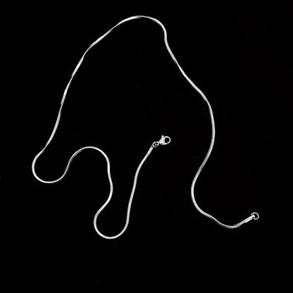 Stacked Jewelry 1Mm Snake Chain Gold Plated 925 Sterling Silver Necklace for Women