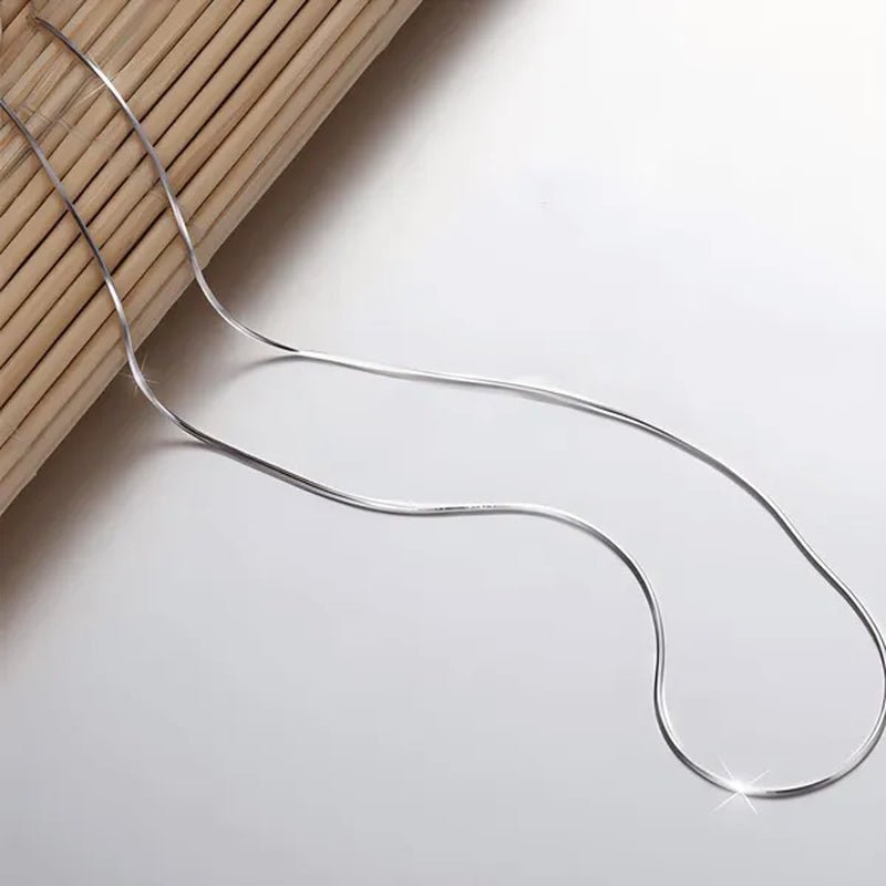Stacked Jewelry 1Mm Snake Chain Gold Plated 925 Sterling Silver Necklace for Women - WORLD TIME VISITS