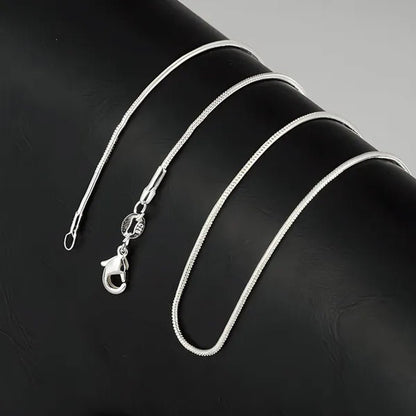 Stacked Jewelry 1Mm Snake Chain Gold Plated 925 Sterling Silver Necklace for Women