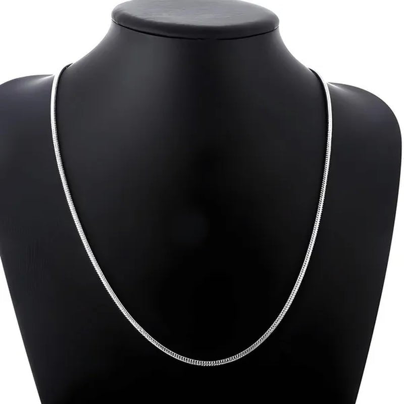 Stacked Jewelry 1Mm Snake Chain Gold Plated 925 Sterling Silver Necklace for Women - WORLD TIME VISITS